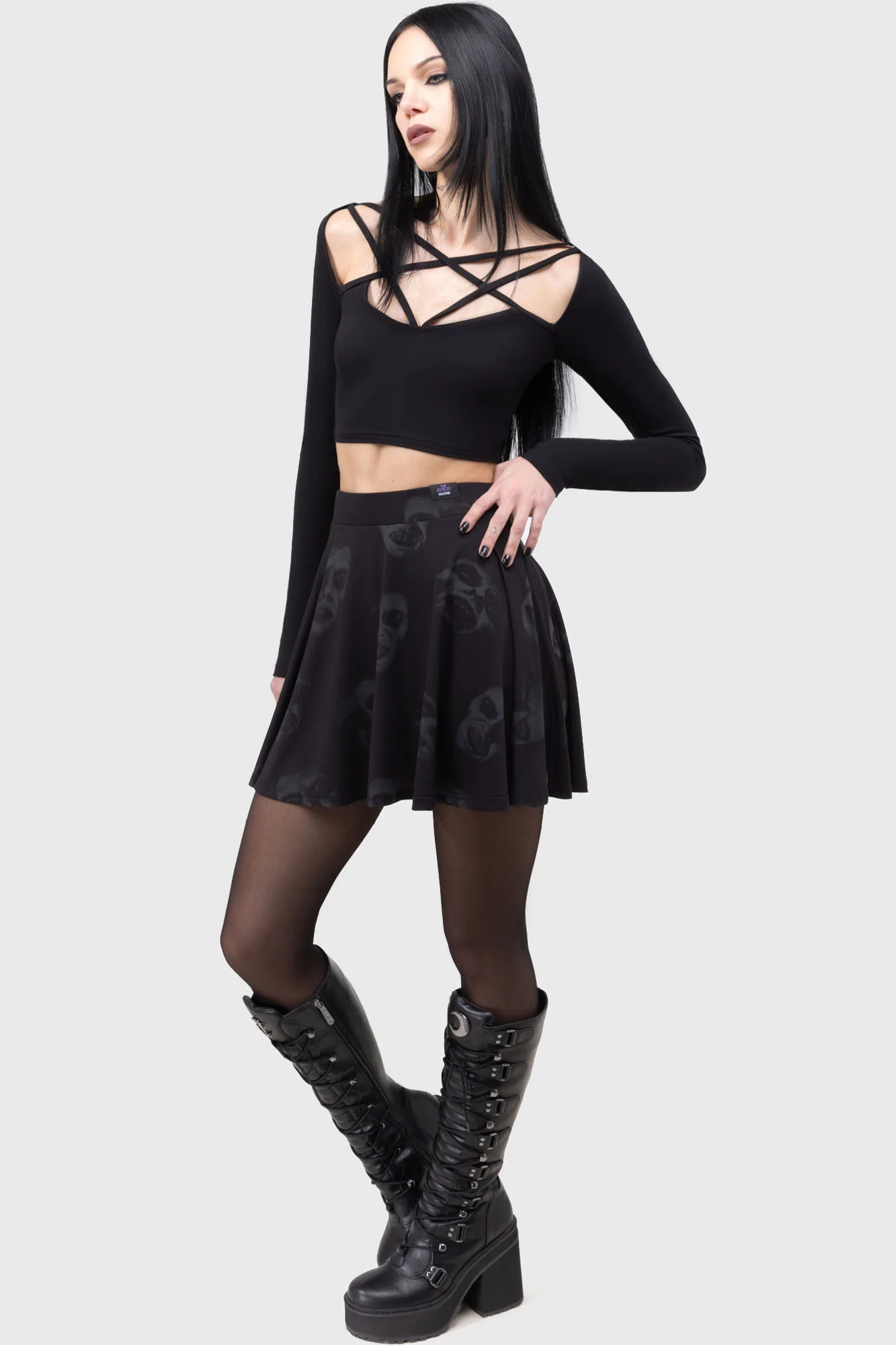 Excellent Day For An Exorcism Skater Skirt - Image 4