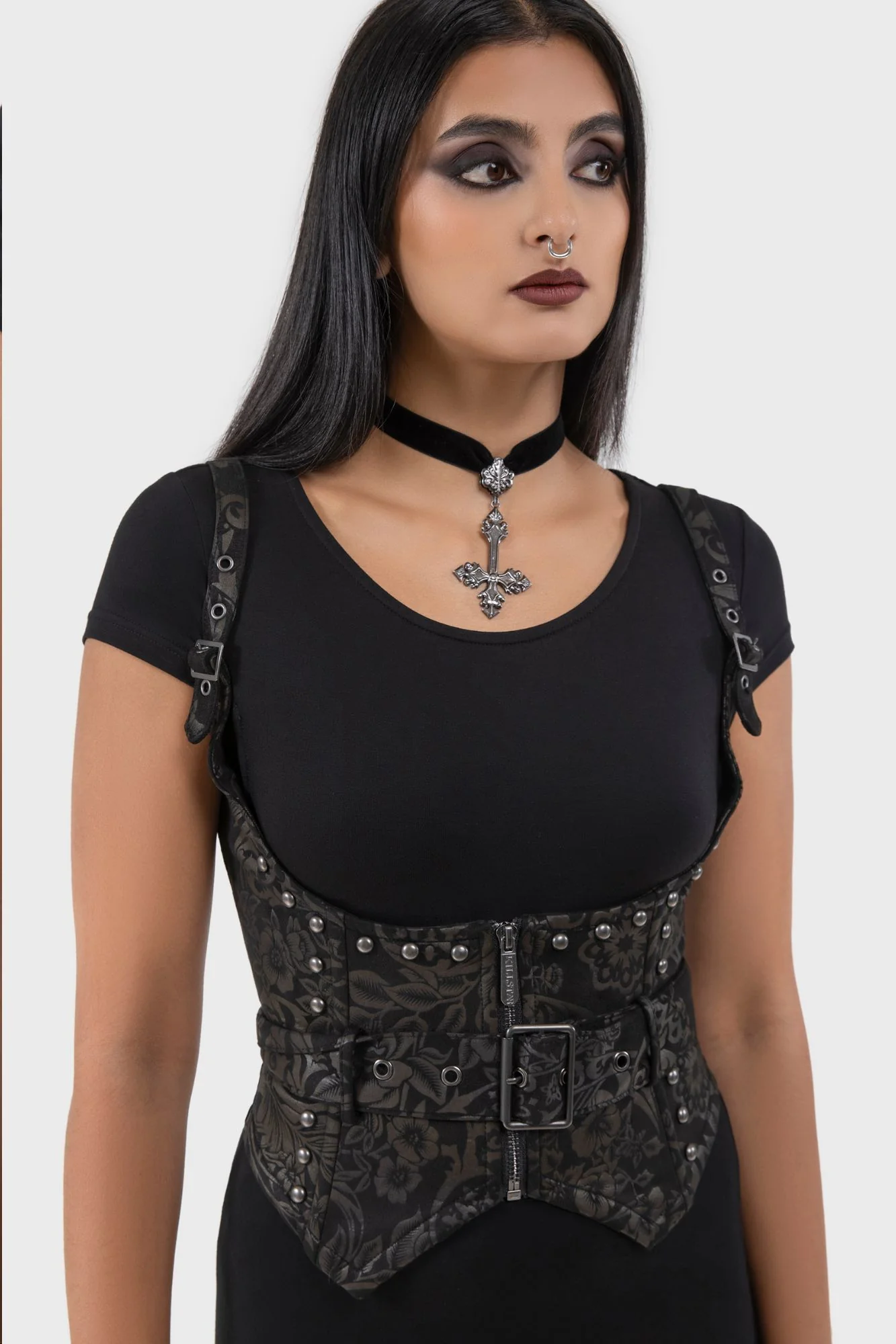 Malapas Underbust Corset Top [BLACK LILY] - Image 3