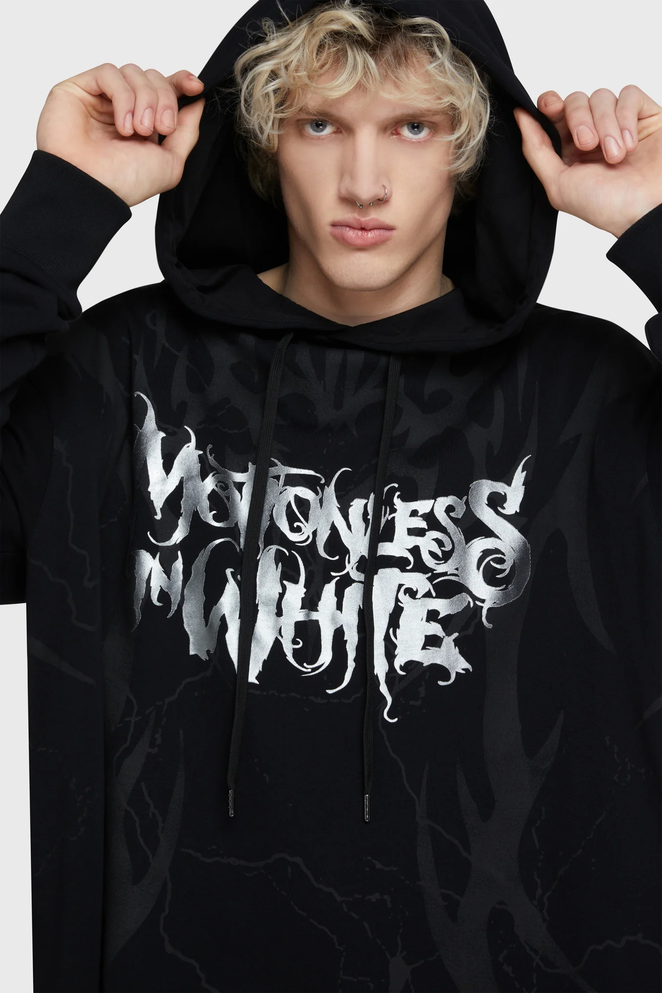 Pitch Black Evil Hooded Cloak - Image 3