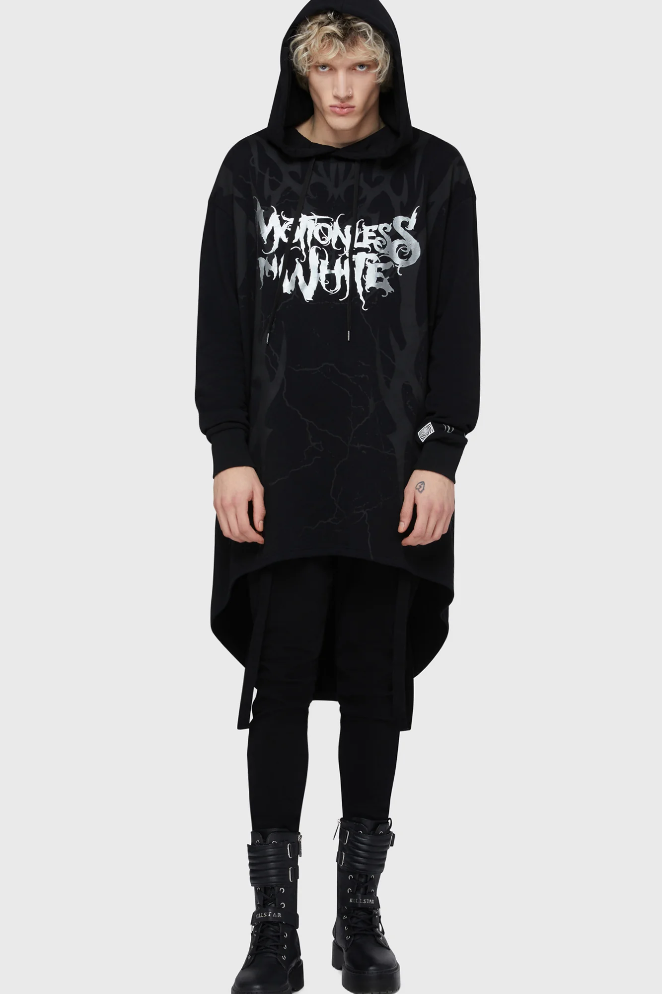 Pitch Black Evil Hooded Cloak - Image 6